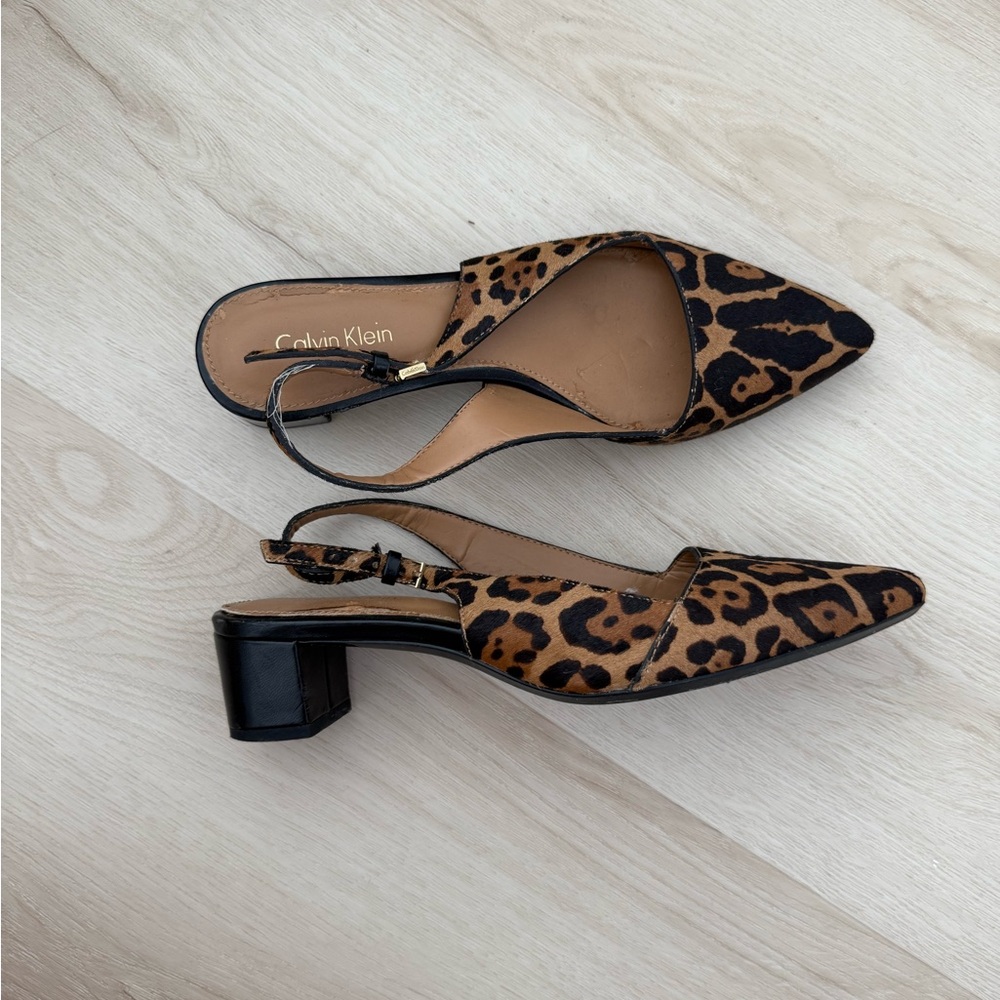 Calvin Klein Brown and Black Heeled Shoes